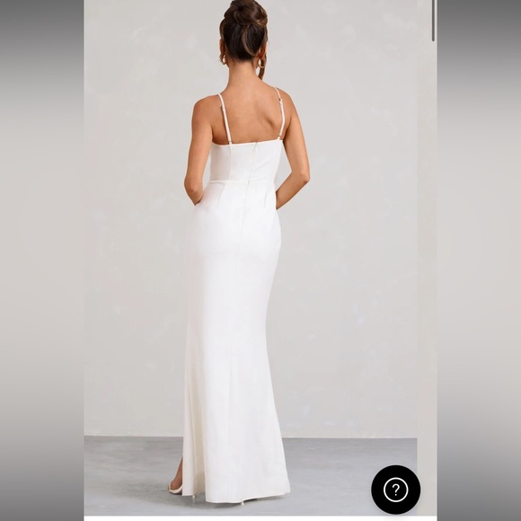 BUTTERCUP
WHITE STRAPPY FLORAL SPLIT MAXI DRESS - Picture 2 of 7